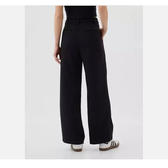 GAP Easy Crepe Drapey Pleated Black Loose Straight Elastic Pants Size 2 NEW $80 - Picture 5 of 11